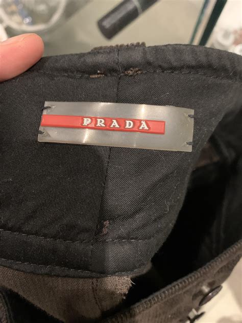 prada pants red label|authentic Prada handbags.